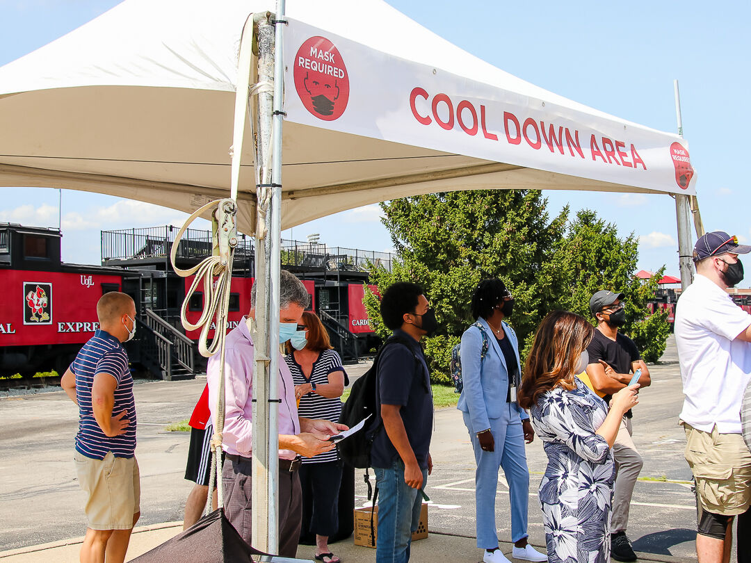 Cardinal Stadium cooling tent